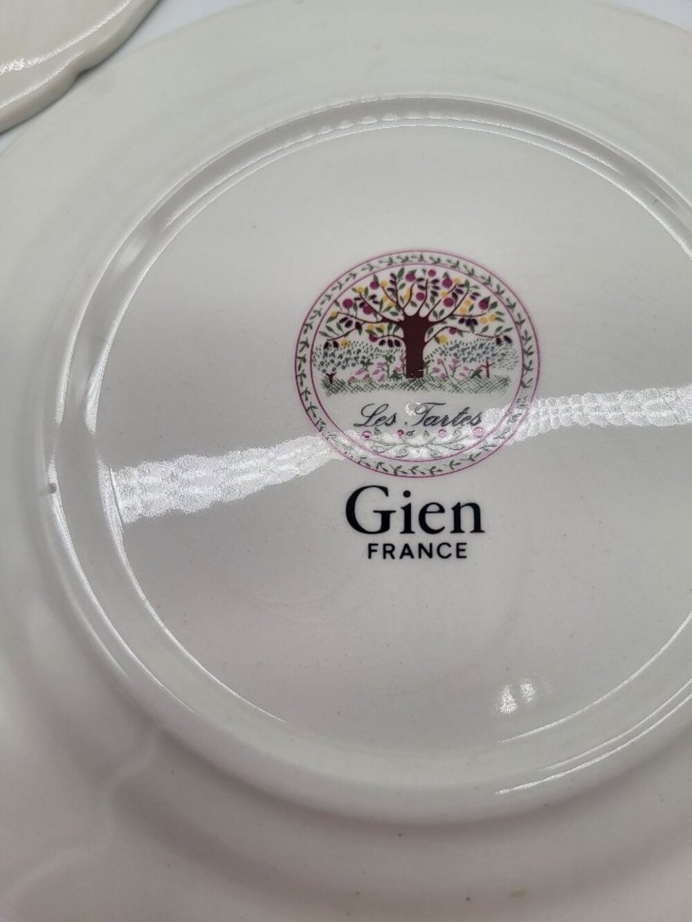 Gien Porcelain "Les Tartes" Plates x 5 French Fruit Tree Dessert Small - Picture 8 of 10